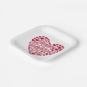 Happy Valentines Day Valentine Liebe Herz Pappteller (Gewinkelt)