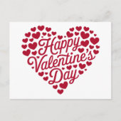 Happy Valentines Day Valentine Liebe Herz Postkarte (Vorderseite)