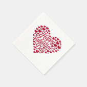 Happy Valentines Day Valentine Liebe Herz Serviette (Ecke)