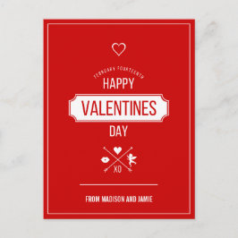 Happy Valentine's Day Valentine Symbole Postkarte