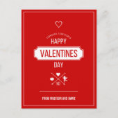 Happy Valentine's Day Valentine Symbole Postkarte (Vorderseite)