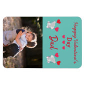 Happy Valentine's Day Vater Foto Magnet (Horizontal)