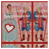 Happy Valentines Day Vater Stoff (Nahaufnahme)