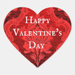 Happy Valentine's Day Vintag Heart Sticker