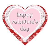 Happy Valentine's Day Vintag Rot und Rosa