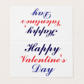 Happy Valentine's Day Visitenkarten (Außenseite Aufgefaltet)