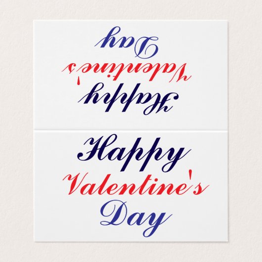 Happy Valentine's Day Visitenkarten (Außenseite Aufgefaltet)