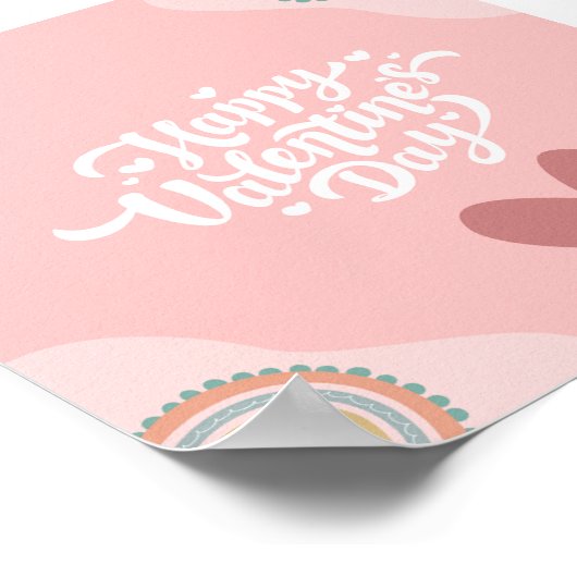 Happy Valentine's Day Wall Art Poster (Ecke)