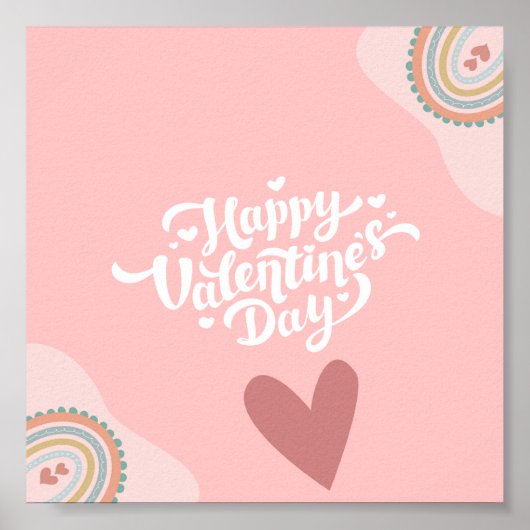 Happy Valentine's Day Wall Art Poster (Vorne)