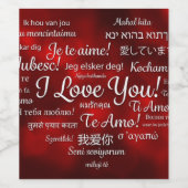 Happy Valentine's Day Weinetikett (Einzelnes Label)