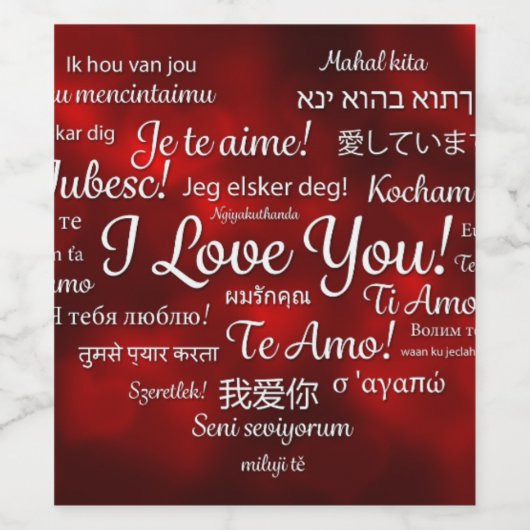 Happy Valentine's Day Weinetikett (Einzelnes Label)