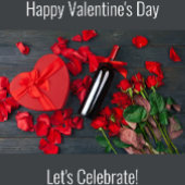 Happy Valentine's Day Weinetikett