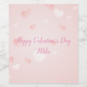 Happy Valentine's Day Weinetikett (Einzelnes Label)