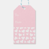 Happy Valentines Day Welppy Hearts Pink Geschenkanhänger (Rückseite)