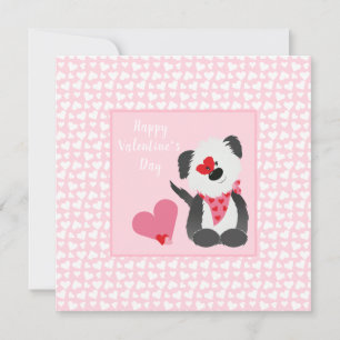 Happy Valentines Day Welppy Hearts Pink Karte