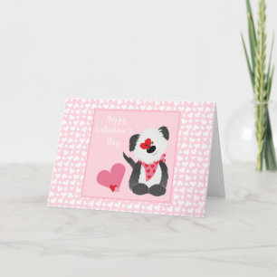 Happy Valentines Day Welppy Hearts Pink Karte