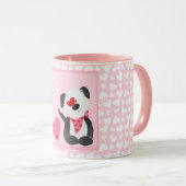 Happy Valentines Day Welppy Hearts Pink Tasse (VorderseiteRechts)