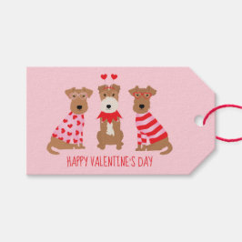 Happy Valentines Day Welsh Wire Fox Terrier Dogs Geschenkanhänger
