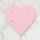 Happy Valentines Day Welsh Wire Fox Terrier Dogs Geschenkanhänger (Rückseite)