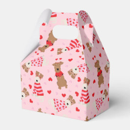 Happy Valentines Day Welsh Wire Fox Terrier Dogs Geschenkschachtel