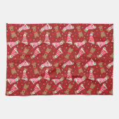 Happy Valentines Day Welsh Wire Fox Terrier Dogs Geschirrtuch (Horizontal)