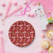 Happy Valentines Day Welsh Wire Fox Terrier Dogs Pappteller (Party)
