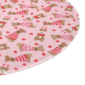 Happy Valentines Day Welsh Wire Fox Terrier Dogs Schneidebrett (Ecke)