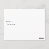 Happy Valentine's Day White and Red Hearts Postkarte (Rückseite)