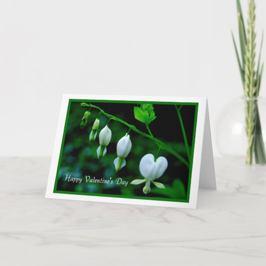 Happy Valentine's Day White Hearts Feiertagskarte (Vorderseite)