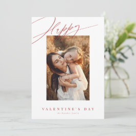 Happy Valentine's Day White Valentine Card Feiertagskarte