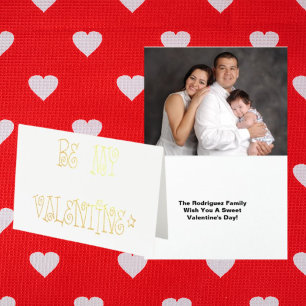 Happy Valentine's Day Wirbler Schriftart Foto & Na Folienkarte