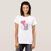 Happy Valentine's Day with Bunny & Lollipop T-Shirt (Vorne ganz)