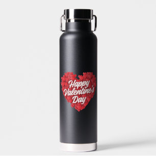 Happy Valentine's Day with Hearts Design-23056 Trinkflasche