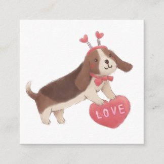 Happy Valentine's Day with Puppy Begleitkarte