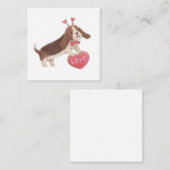 Happy Valentine's Day with Puppy Mitteilungskarte (Vorne/Hinten)