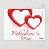 Happy Valentine's Day with Two Hearts-23540 Postkarte (Rückseite)