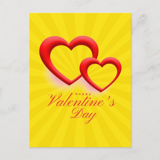 Happy Valentine's Day with Two Hearts-23540 Postkarte (Vorderseite)