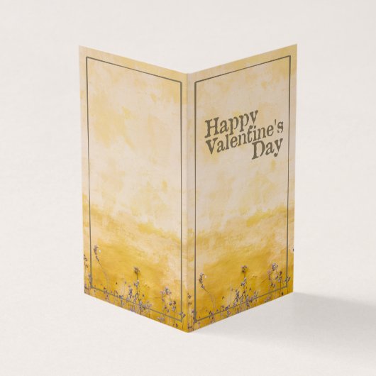 Happy Valentine's Day with Vintage Flower Meadow (Vorderseite)