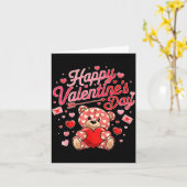 Happy Valentines Day Women Cute Bear Valentine Hea Karte (Gelbe Blume)