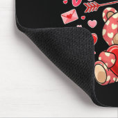 Happy Valentines Day Women Cute Bear Valentine Hea Mousepad (Ecke)