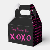 Happy Valentine's Day xoxo Black Pink Geschenkschachtel (Rückseite)