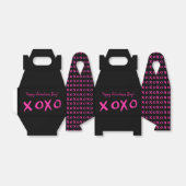 Happy Valentine's Day xoxo Black Pink Geschenkschachtel (Ungefaltet)