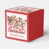 Happy Valentines Day Yorkshire Terrier Dogs Geschenkschachtel (Rückseite)