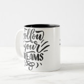 Happy Valentine's Day Zweifarbige Tasse (Vorderseite Links)