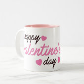 Happy Valentine's Day Zweifarbige Tasse (Vorderseite Links)