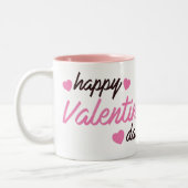 Happy Valentine's Day Zweifarbige Tasse (Links)