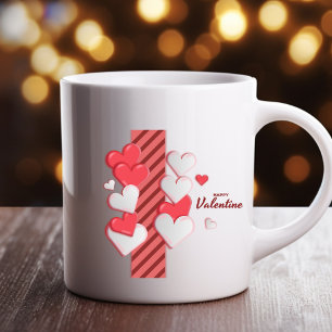 Happy Valentines Day Zweifarbige Tasse