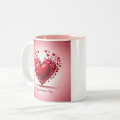 Happy Valentines Day Zweifarbige Tasse (Vorderseite Links)