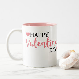 Happy Valentine's Day Zweifarbige Tasse