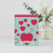 happy Valentines Feiertagspostkarte (Stehend Vorderseite)